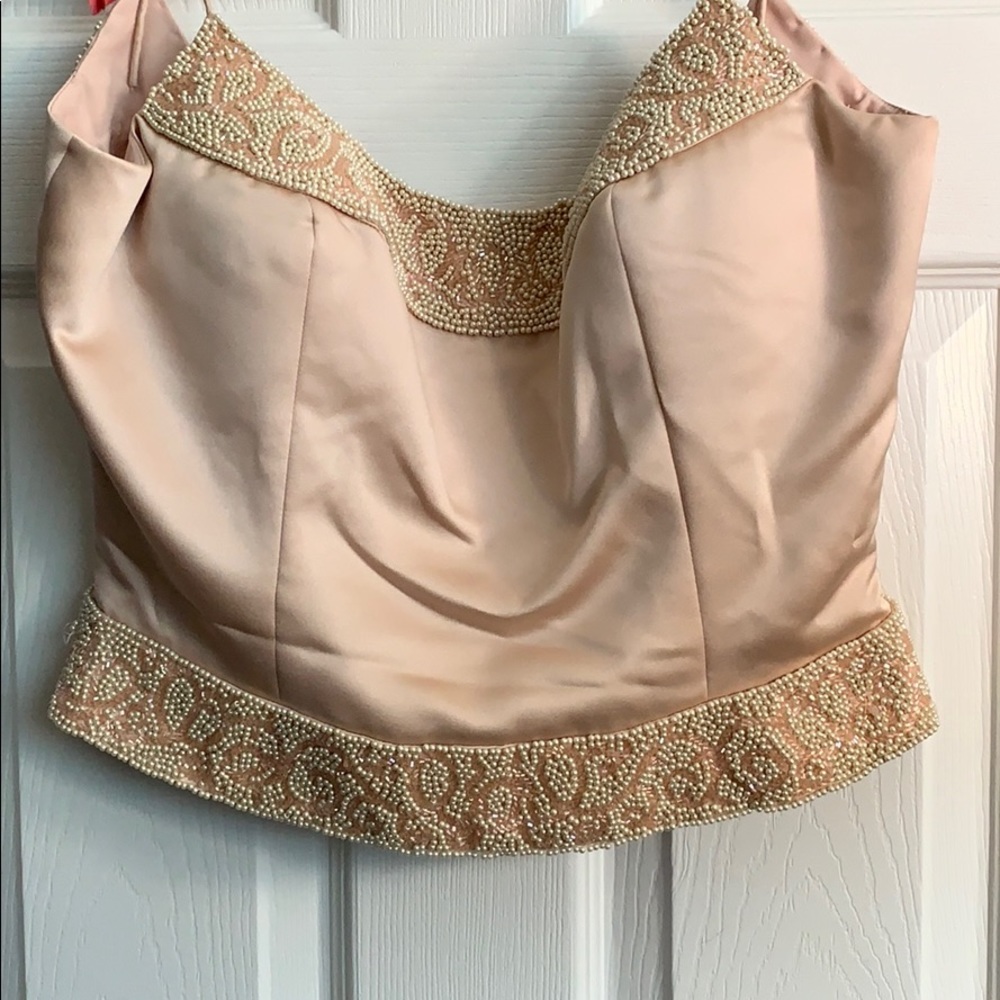 Precious Formals Two Piece pink/peach  Gown